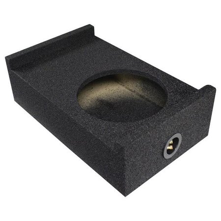 Q POWER Qpower QBSHALLOW10DF Single 10 in. Universal Downfire or Behind the Seat Emplty Enclosure QBSHALLOW10DF